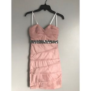 Strapless Cocktail Dress with Embellished Belt